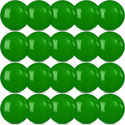 20 Pack Green Beach Ball - 12Inch Blow Up Beach Ball Party Supplies for Kids, Inflatable Floating Balls for Summer Pool Parties, Outdoor Activities & Birthday Decorations (Green)