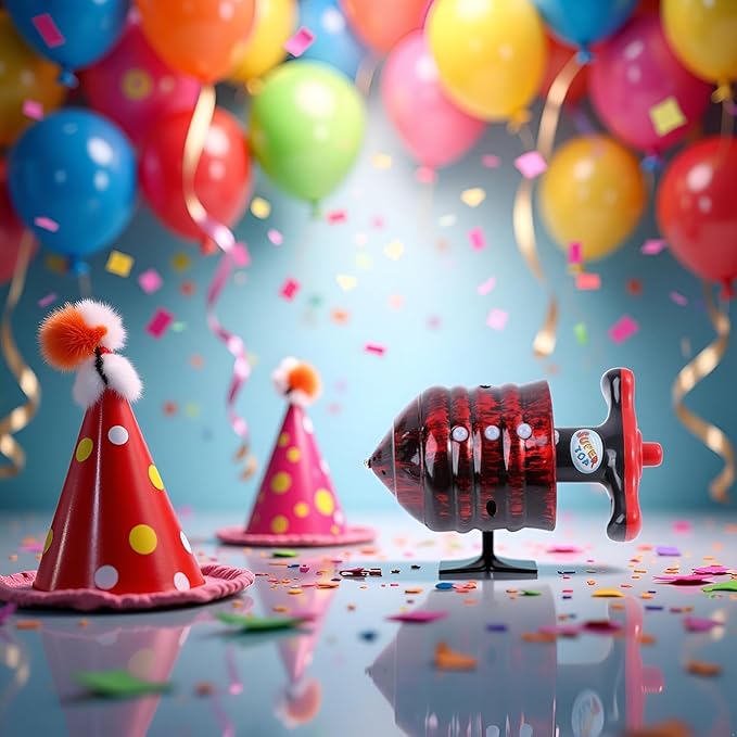 Red Light Up Music Spinning Tops, Funny Birthday Party Favors, Goodie Bag Fillers, Stocking Stuffers Spinning Tops, Decorations