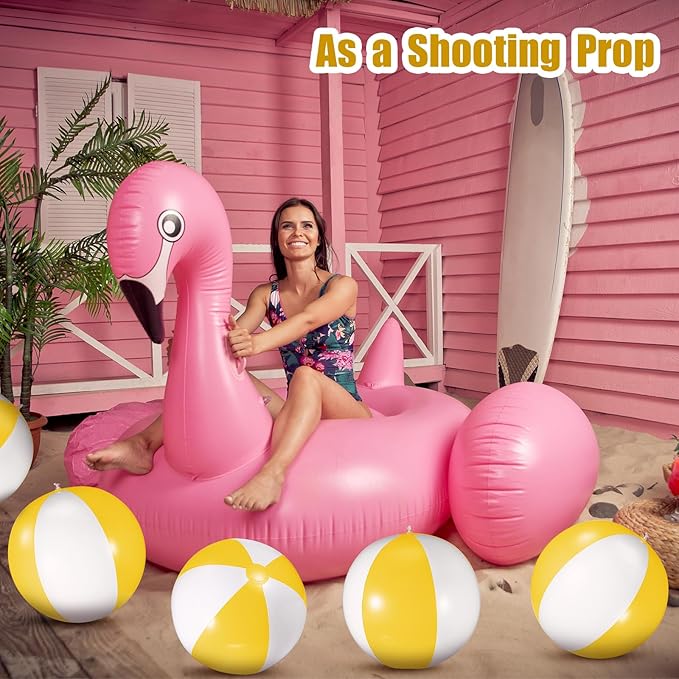 12 Pcs 16'' Beach Ball PVC Inflatable Ball Bulk Blow up Pool Balls for Swimming Pool Summer Hawaiian Tropical Theme Party Favors Decorations Favors Supplies