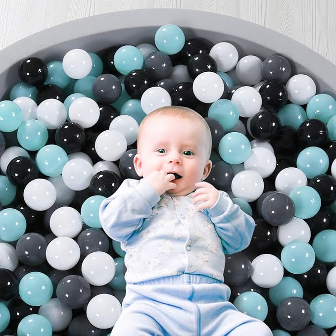 STARBOLO Ball Pit Balls for Toddlers Pack of 100 200 500 - BPA&Phthalate Free Non-Toxic Crush Proof Soft Plastic Balls for 1-5Years Old Toddlers Girl Kids Birthday Pool Playpen Tent Party