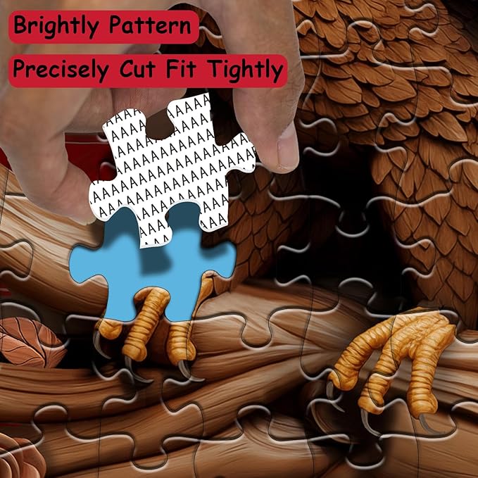 American Flag Eagle Puzzles for Adults 1000 Pieces, Vintage USA Patriotic Faith Jigsaw Puzzle, United States Bird Roses Flower Puzzles as Home Decor