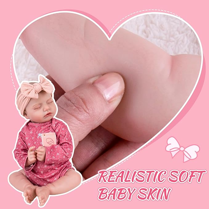 Aori Reborn Baby Dolls Girl - 20-Inch Realistic Real Life Baby Doll, Newborn Lifelike Real Looking Baby Girl with Soft Body, Great Gift Set for Kids, Parents-to-be, Grandparents