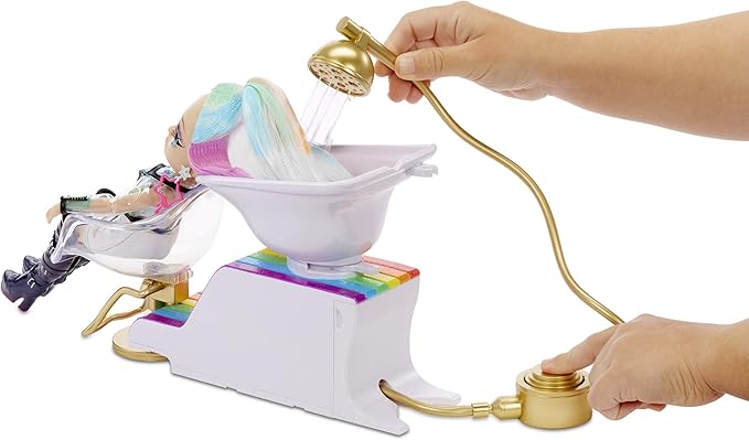 Rainbow High Salon Playset with Rainbow of DIY Washable Hair Color Foam for Kids and Dolls - Doll Not Included