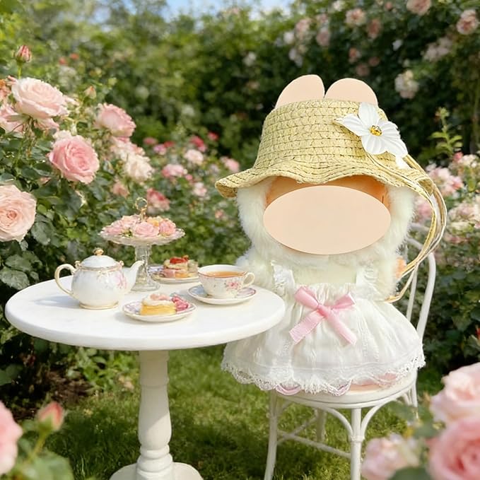 Ezcora 6 Sets Doll Clothes for 17cm Dolls, Fashion Outfit Collection with Hats & Accessories for 6.7 Inch Mini Doll, (No Dolls) (Casual Pastoral Style)