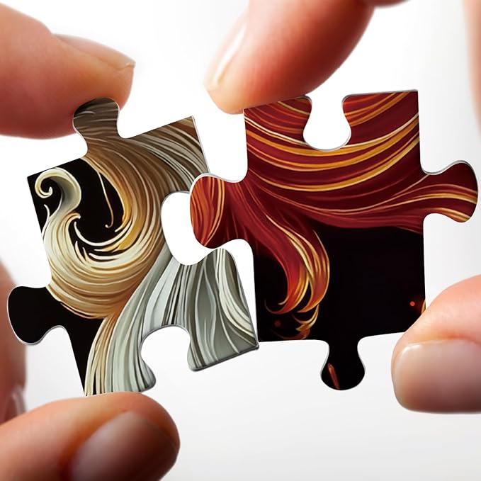 Art Fox Puzzles for Adults 1000 Pieces, Challenging Animal Jigsaw Puzzles, Difficult Hard Cute Red Puzzle