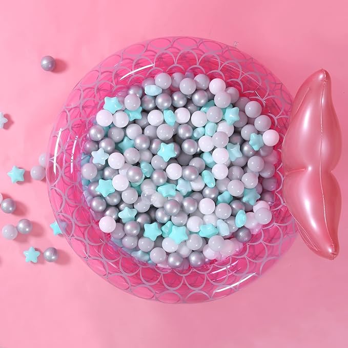 GOGOSO Ball Pit Balls for Toddlers Kids Plastic Balls for Ball-Pit Playpen Pool Baby Play Pastel BPA-Free Non Toxic Play Pastel Crush Proof Bal 50 100 200 500 1000 Count