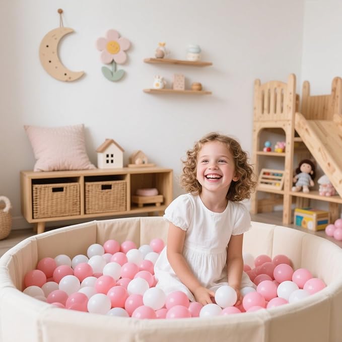 GOGOSO Ball Pit Balls for Toddlers Kids Plastic Balls for Ball-Pit Playpen Pool Baby Play Pastel BPA-Free Non Toxic Play Pastel Crush Proof Bal 50 100 200 500 1000 Count