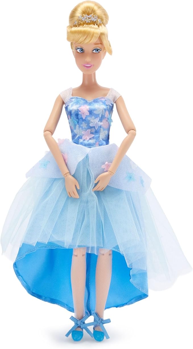 Disney Store Official Princess Ballet Doll - 11 Inch Cinderella Ballerina Doll - Includes Molded Hair Clips, 2 Tutu Outfits, Accessories and Bluebird Figure - Disney Princess Toys for Girls