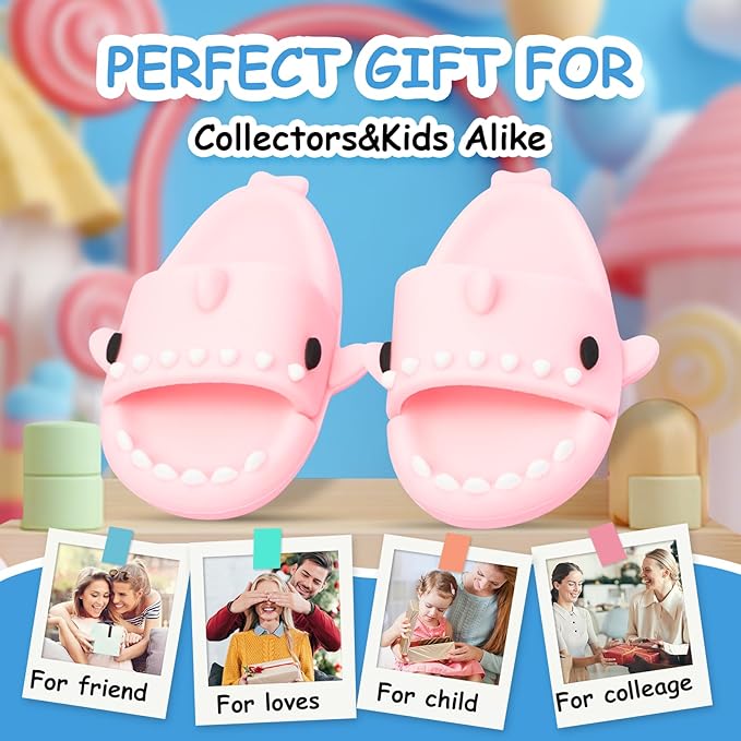 Clothing Shark Summer Sandals for Dolls - Open-Toe Slippers, Cute Accessories for Photography, Display & Collectors Age Limit 15 (Pink)