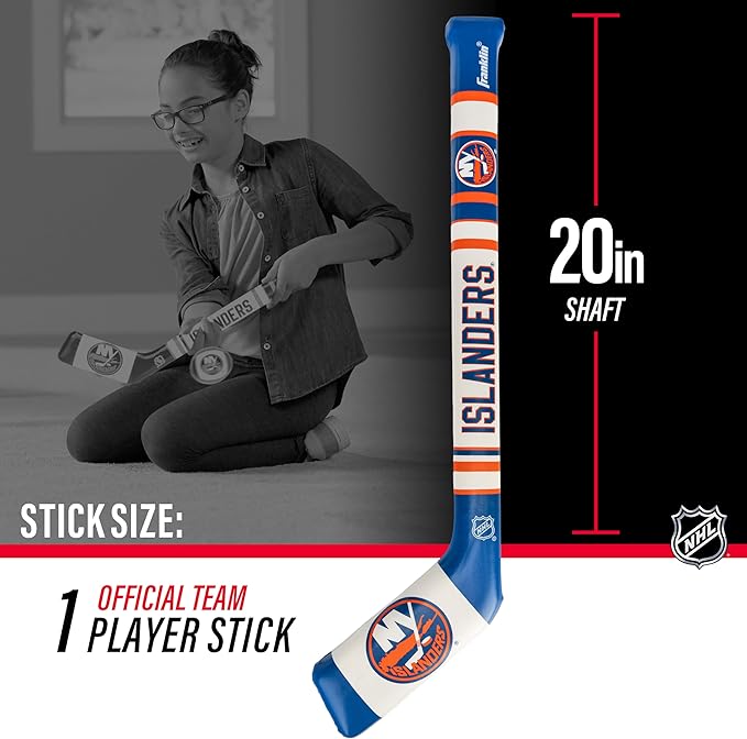 Franklin Sports NHL Team Mini Soft Hockey Stick Set - NHL Team Soft Foam Mini Hockey Stick and Ball - Great Toy for Kids
