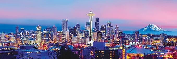 MasterPieces 1000 Piece Jigsaw Puzzle for Adults, Family, Or Youth - Seattle Panoramic - 13"x39"