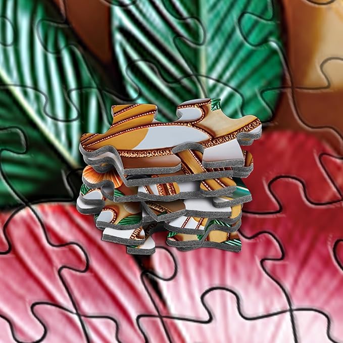 Dragonfly 1000 Piece Jigsaw Puzzle for Adults, Rocorose Painted Dragonfly Puzzles Unique Beautiful Flowers Family Puzzle Nature Floral Challenging Games Gift for Animal Insect Lover