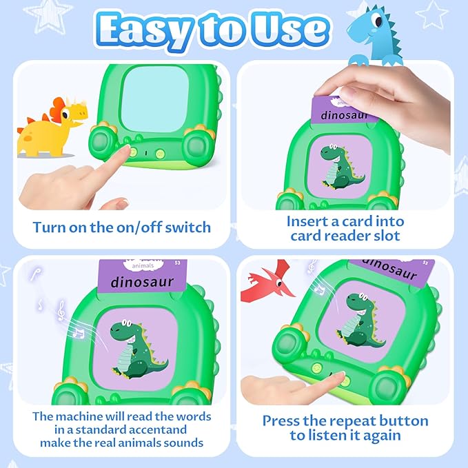 MindPal Talking Flash Cards for Toddler, Kids Learning Toys, Children's Sensory Education Speech Therapy Toys,Montessori Learning Educational Present for 3+ Year Old with 224 Sight Words