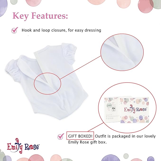 Emily Rose 18 Inch Doll Clothes 3-PC Pink Bunny Clothing & Accessories Outfit, Includes Bunny Ears Headband | Perfect Halloween Costume for 18" Dolls | USA American Business
