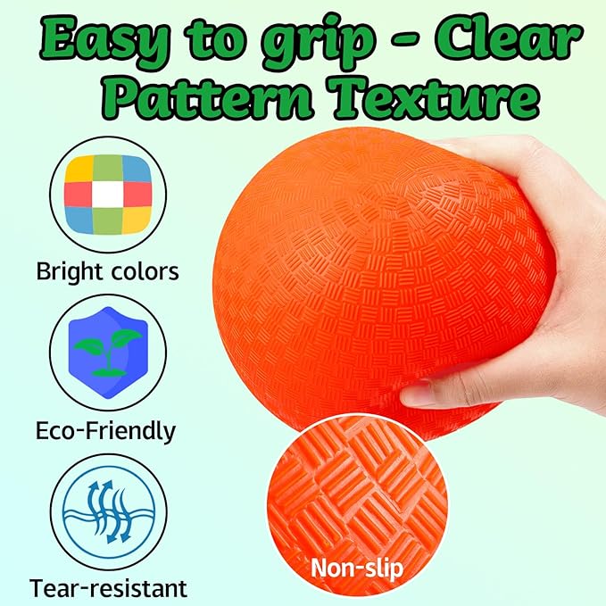 24 Pcs Playground Balls,6 Inch Inflatable Dodge Balls,Sport Bouncy Balls with a Hand Pump,Dodgeball Balls for Indoors Outdoors Ball Games,Gym,School,Camps,Picnic