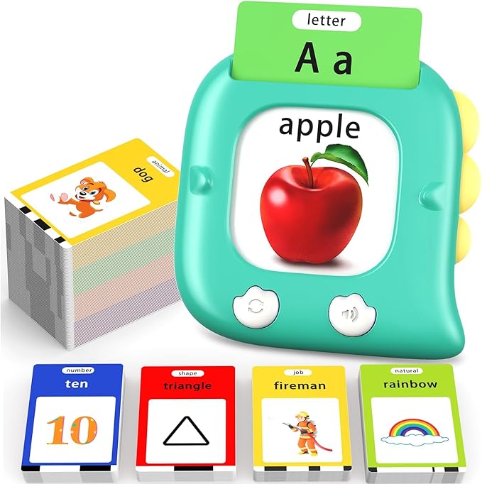 Kidzdo Talking Flashcards for Toddlers, 560 English Sight Words Educational Toy, Pocket Speech Therapy Toys, Autism Sensory Toys for Kids 1-6, Birthday Xmas Gift for Boys