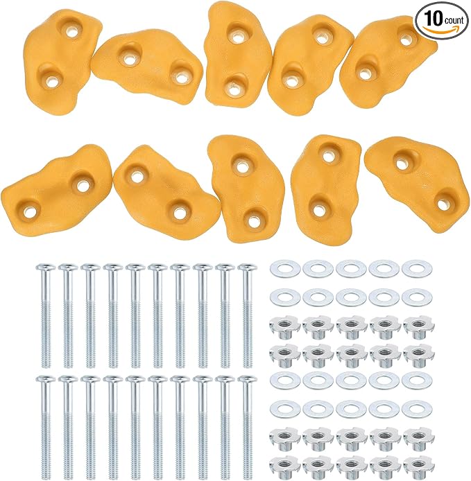 PATIKIL Climbing Rock Wall Grips Play Set Climber Attachments with Double Hole