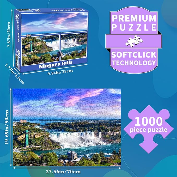 Jigsaw Puzzles for Adults 1000 Piece Puzzle for Adults 1000 Pieces Puzzle 1000 Pieces-Niagara Falls