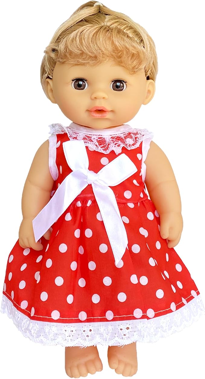 Baby Doll Clothes - 6 Sets Girl Clothes Dress Baby Outfits Accessories for 10 11 12 Inch Doll.