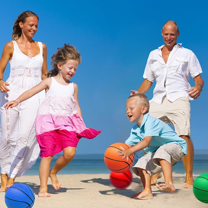 30Pcs 7" Mini Basketball Balls Bulk PVC Small Basketballs for Over The Door Basketball Hoop Games Party Favors Indoor Outdoor Play Adults Kids Pool Beach Colorful