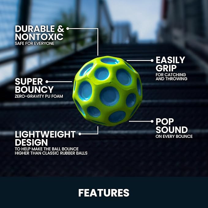 Waboba Moon Ball Gradient Hyper Bouncy Ball - All Ages Extreme Bounce and Fun - Super High Bouncing Ball Perfect for Active Play and Outdoor Games - Undersea