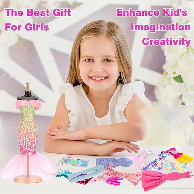 18 Set Doll Clothes Includes 8 Fashion Dresses 2 Long Evening Dress 2 Sequin Dresses 6 Tops 2 Pants 2 Skirts 2 Shorts Casual Outfits for 11.5 Inch Girl Dolls