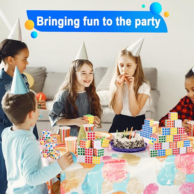 GOLDGE 24 Mini Cube Puzzles, 1.18in 3x3 Magic Cube Set, Bulk Party Favors for Kids, Students School Rewards, Classroom Prizes, Goody Bag Filler, Stocking Stuffers, Birthday, Easter