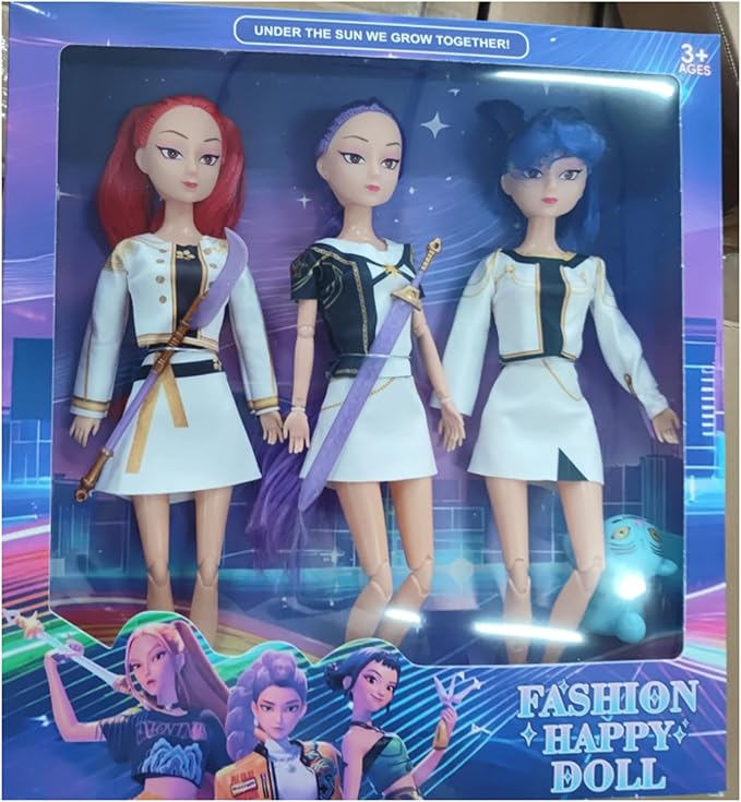 D-emon H-unters Action Figures,Korean Idol Doll,3pcs H-unters Doll Model Set, Anime Character Figures, Desktop Decorations, Home & Office Decoration Accessories (3pcs)