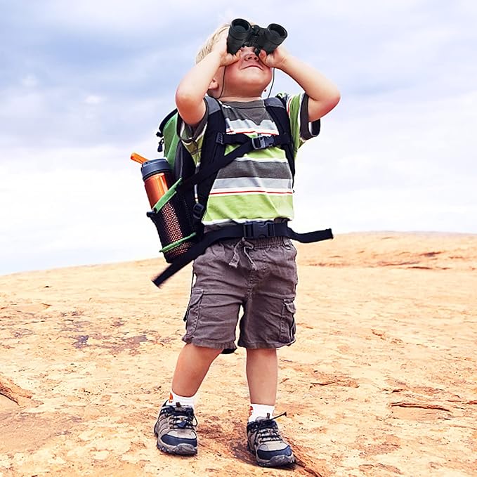 ESSENSON Binoculars for Kids Toys Gifts for Age 3-12 Years Old Boys Girls Kids Telescope Outdoor Toys for Sports and Outside Play Hiking, Bird Watching, Travel, Camping, Birthday Presents (Black)