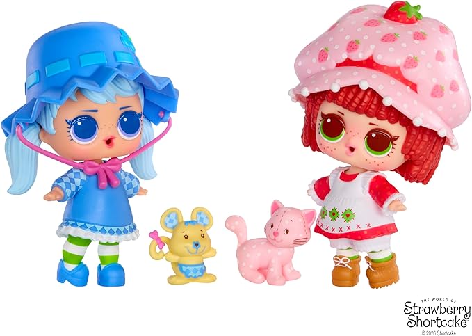 LOL Surprise Loves The World of Strawberry Shortcake Tots with Scented Dolls, Pets, and Transforming Strawberry House Playset – Gift for Kids Ages 4+