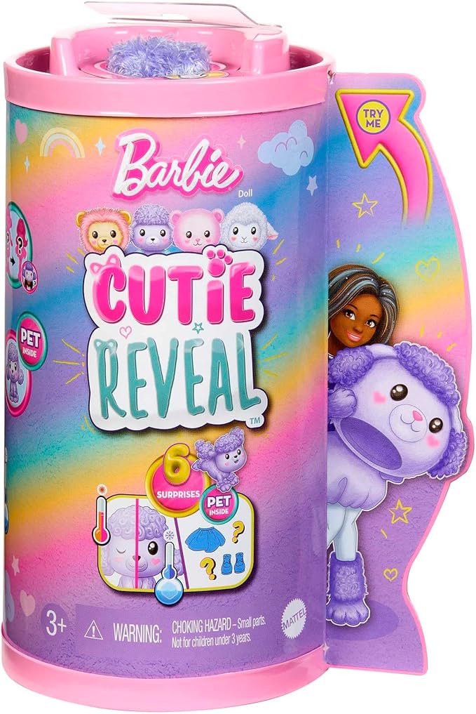 Barbie Cutie Reveal Chelsea Doll & Accessories, Poodle Costume & 6 Surprises Including Color Change, Cozy Cute Tees Series