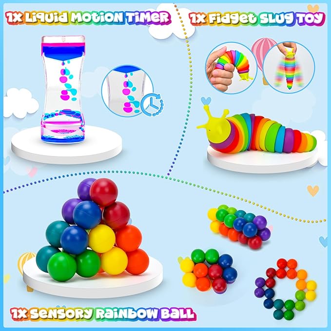 Easter Basket Stuffers for Kids, 30Pack Fidget Toys Bulk Adult Sensory Autism ADHD Autistic Figette Classroom Treasure Prize Box School Must Have Stress Anxiety for Age 5-7 8-12 Valentines Day Gifts