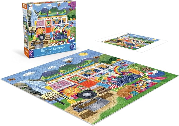 Ceaco - Happy Camper - Waterfall Camper - 300 Piece Jigsaw Puzzle