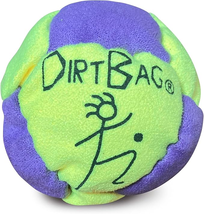 DIRTBAG All Star Footbag 3 Pack with Pouch, 100% Handmade, Premium Quality, Bright Vivid Colors, Signature Carry Bag