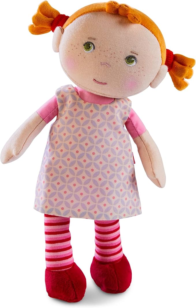 HABA Snug-up Roya – Soft Baby Doll with Red Hair & Embroidered Face, Washable First Baby Doll
