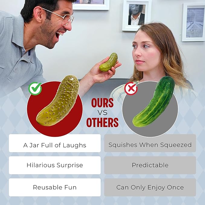 DR DINGUS Dad Joke Pickle Button - +100 Best Jokes - Dill-lightful Gift for Father or Family - Makes Everyone Laugh