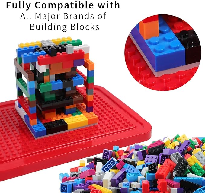 burgkidz Building Bricks 568 Pieces Toys, Classic Building Blocks Includes Wheels, Door, Window, Compatible Bulk Block with Storage Box and Baseplate, STEM Educational Gift for Kids 3+ Year