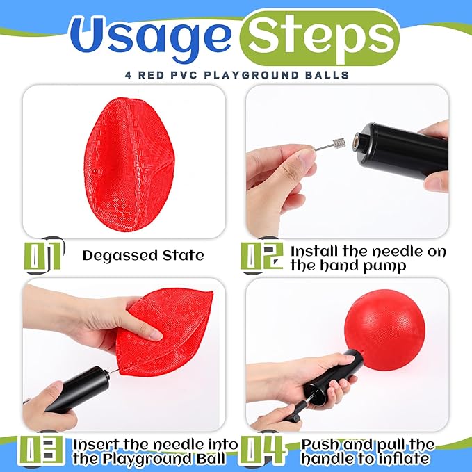 Hiboom 16 Pcs Sports Kickball Set Includes 10 Inches Playground Ball 5 Rubber Throw Down Bases Ball Pump 10 Foul Line Cones for Kids Adults Playground School Backyard Game Camps Picnic