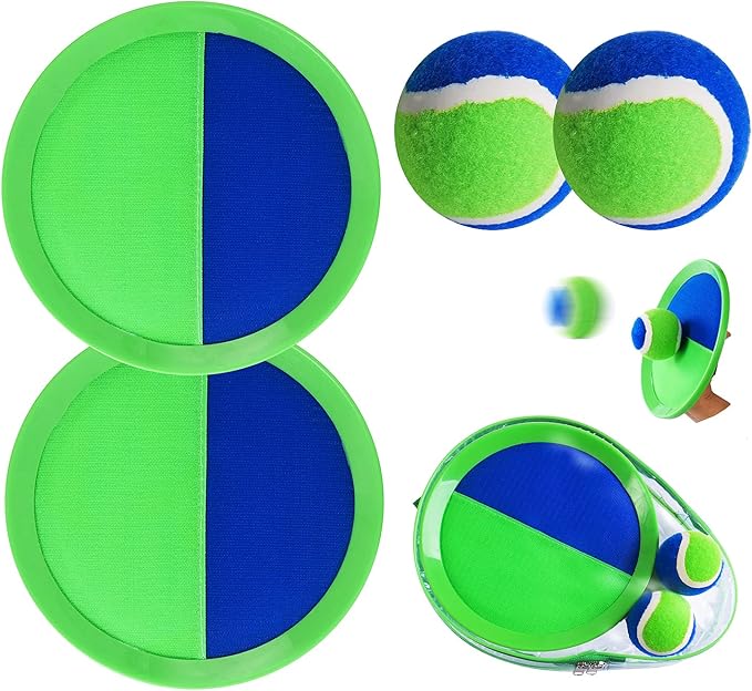 Catch Ball Game for Kids-Beach Toys Backyard Lawn Toss and Catch Games -Upgraded Version Throw Sticky Balls and Catch Game Toys for Kids Boys Girls Adults Family Outside Gifts