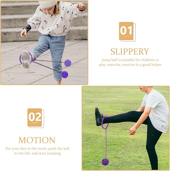 BESPORTBLE Ankle Skip Ball, Jump Ankle Ropes Skip and Jump Sports Swing for Girls Boys Gym Class Home Playground Exercising