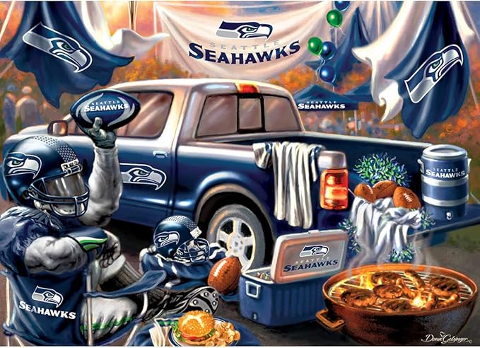 MasterPieces - 1000 Piece Jigsaw Puzzle, NFL Seattle Seahawks, Fun for Adults and Family, Non-Glare Finish, 19.25"x26.75"