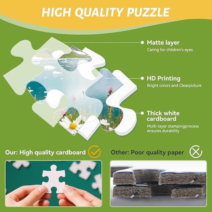 500 Piece Puzzle for Adults – Spring Ice Flower Jigsaw Puzzle – Youths & Adults Favorite Nature Puzzle – Birthday & Holiday Party Gift for Family– Funny and Relaxing – 20.5 x 15 in