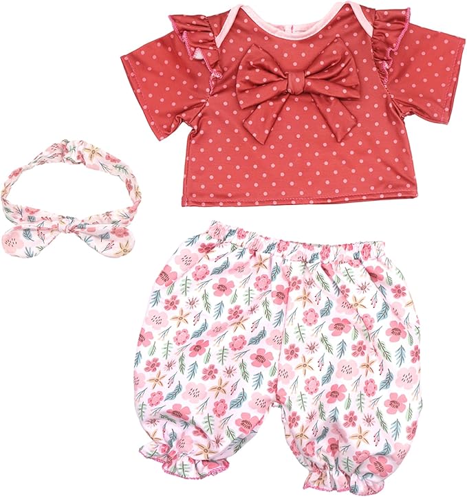 Reborn Doll Clothes and Accessories for 20-22 Inch Dolls, 4 Sets Baby Doll Clothes Outfits