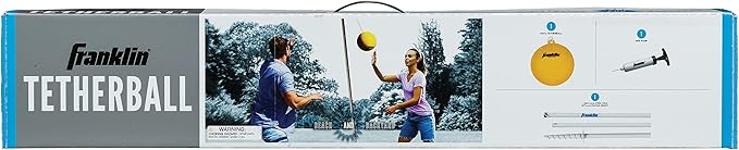 Franklin Sports Tetherball - Tetherball Ball, Rope and Pole Set - Portable Steel Tetherball Set with Easy Assembly - Classic Outdoor Game