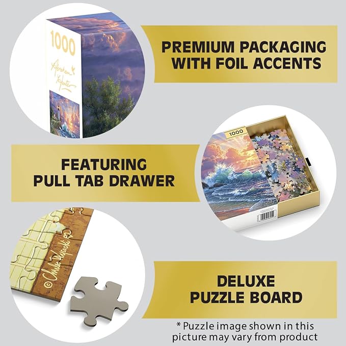 Buffalo Games – Light of Hope – Abraham Hunter - 1000 Piece Jigsaw Puzzle - Premium Gold Collection Giftable Puzzle for Adults – Precision-Cut Pieces