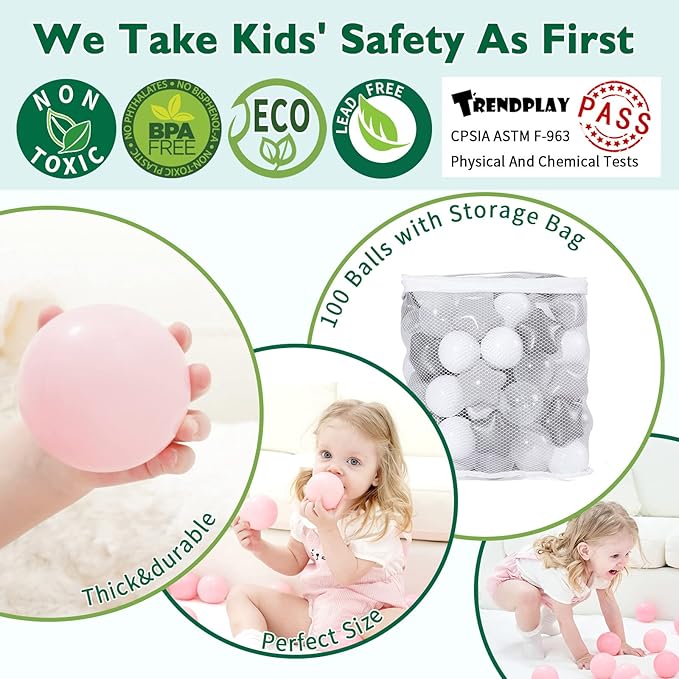 TRENDPLAY Star Ball Pit Balls for Toddlers -50 100 200 Count Star Balls Different Shapes, Non-Toxic Plastic Balls for Safe Play, Boys Girls Festival Party Decoration