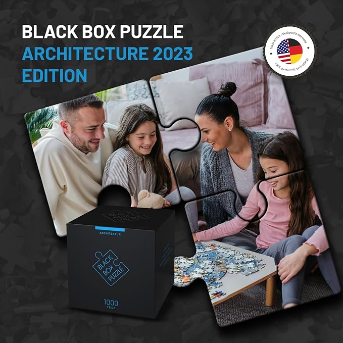 Misu Games Black Box Puzzle Without Template, Jigsaw Puzzles for Adults 1000 Pieces, Cool Jig-Saw Puzzels 20x27 Multiple Categories, Difficult Puzzle (Architecture, 2023)