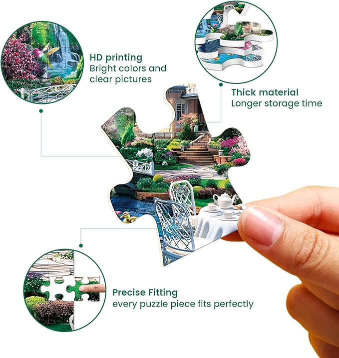 300 Piece Puzzles for Adults,Beautiful Nature Landscape Puzzle for Adults Kids Seniors,Recycled Cardboard Unique House Puzzle 300 Piece,Challenging Family Game Great Gift for Family Friends,20.5x15 in