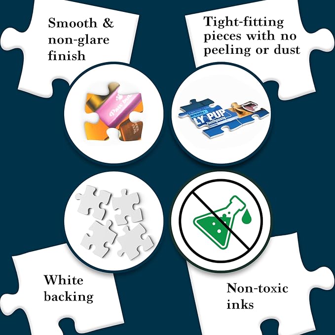 Jigsaw Puzzle 1000 Pieces - The Morning Dump, Fun for Families, Friends, Puzzle Enthusiasts, Game Nights, Includes Sorting Trays, Poster, Gifts for Dog Lovers Ages 15+, Finished Size 27.5” x 19.5"