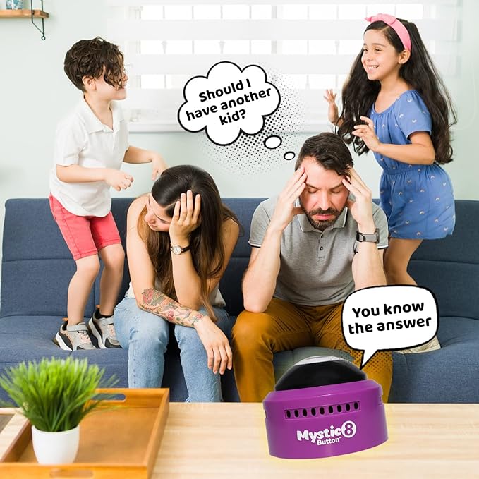 Mystic 8 Button - (15 Different Audio Answers) | New Generation of Traditional Magic 8 Ball | Ask a YES or NO Question | Eight Ball | Fortune Telling Ball